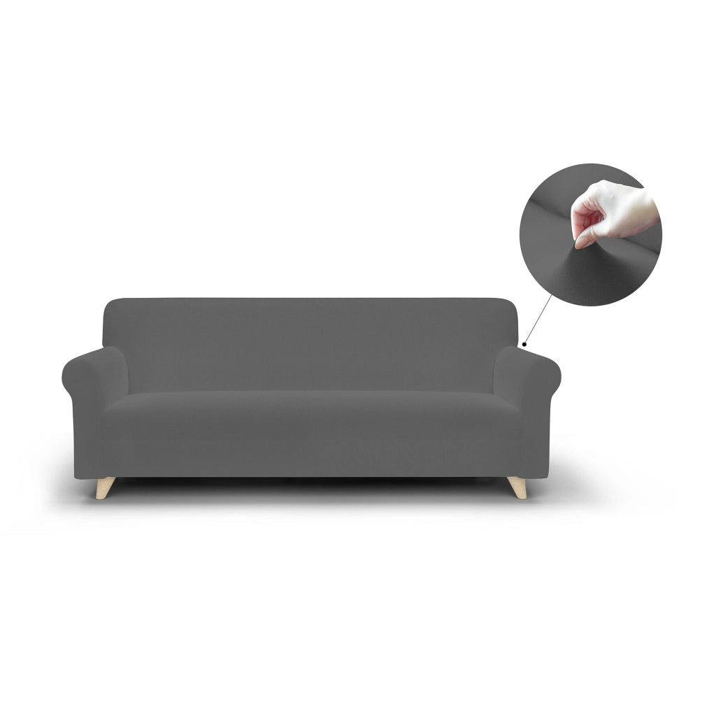 Copridivano Elasticizzato 1 Posto in Poliestere Dahlia Grigio Scuro