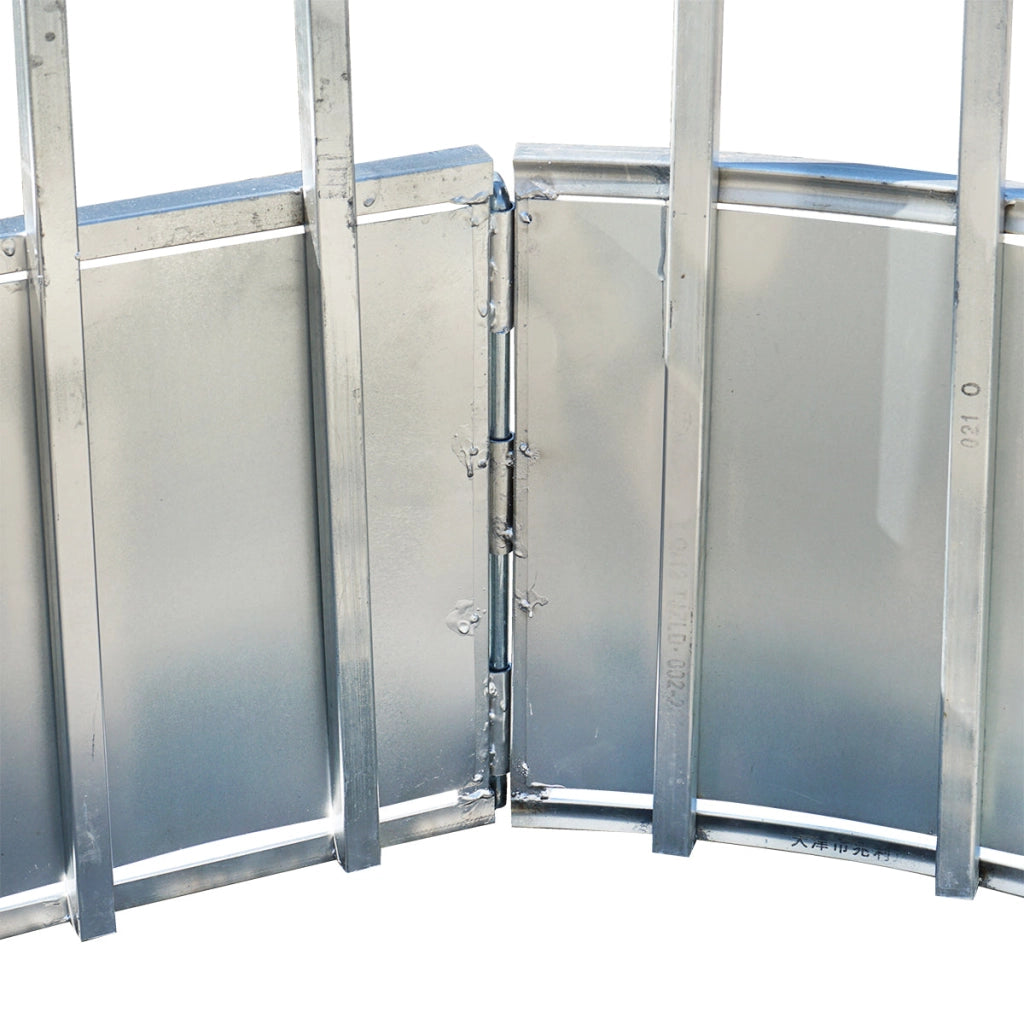 Mangiatoia ovale per balle di fieno con 22 posti 3,4x1,7x1m