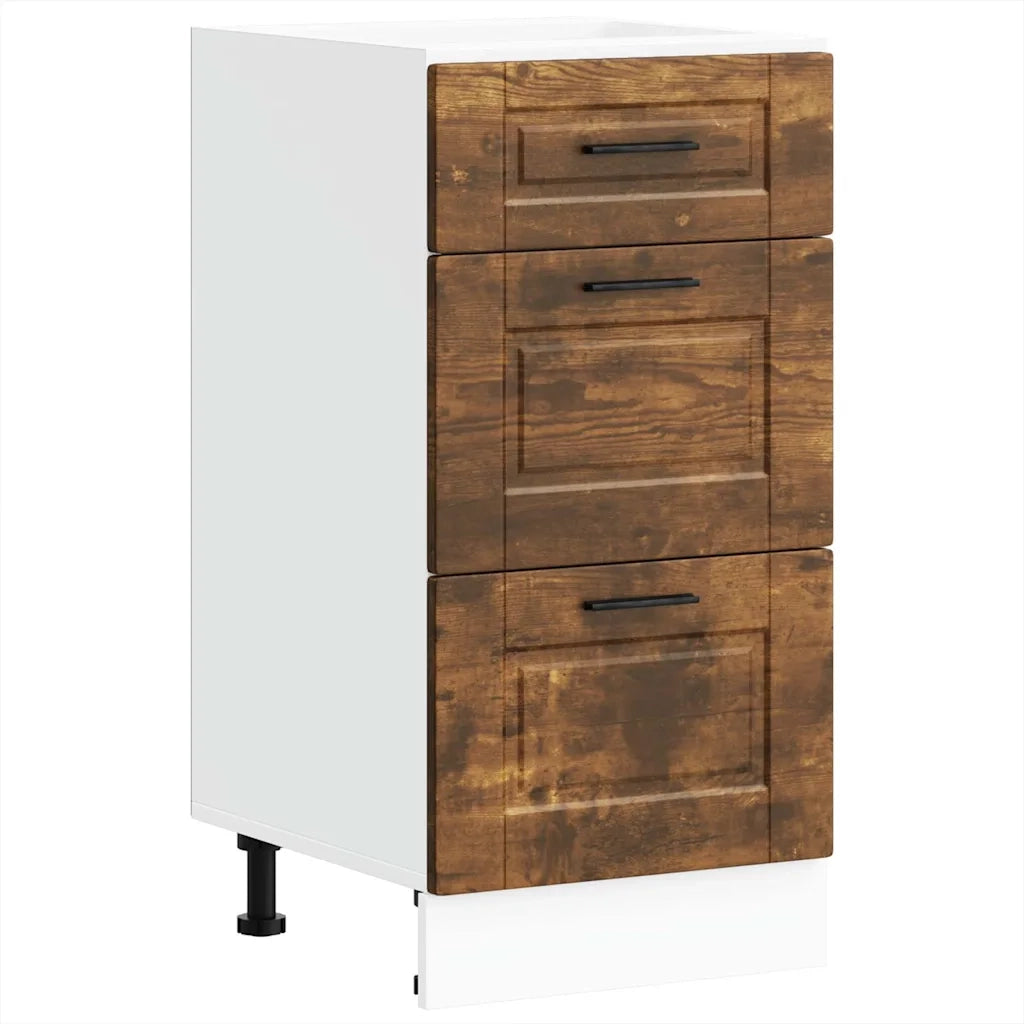 Base da Cucina-Mobile Base da Cucina Porto Rovere Fumo in Legno Multistrato 618002