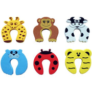 Trade Shop - Set 2pz Fermaporta Ferma Porta Blocca Protezione Dita Bambini Animali Animaletti -