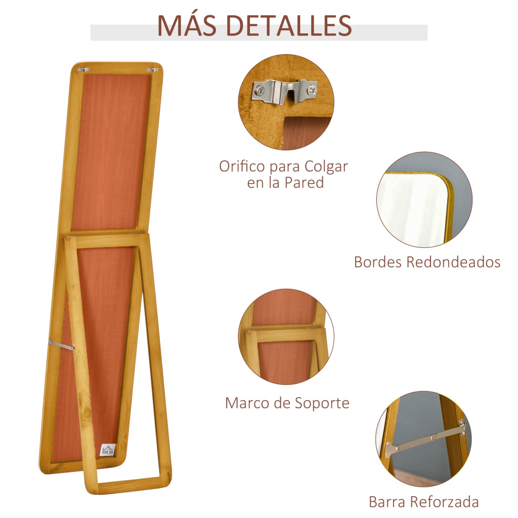 Specchio a Pieno Corpo ¨C zephmum ¨C 37x43x156 cm Legno di Pino