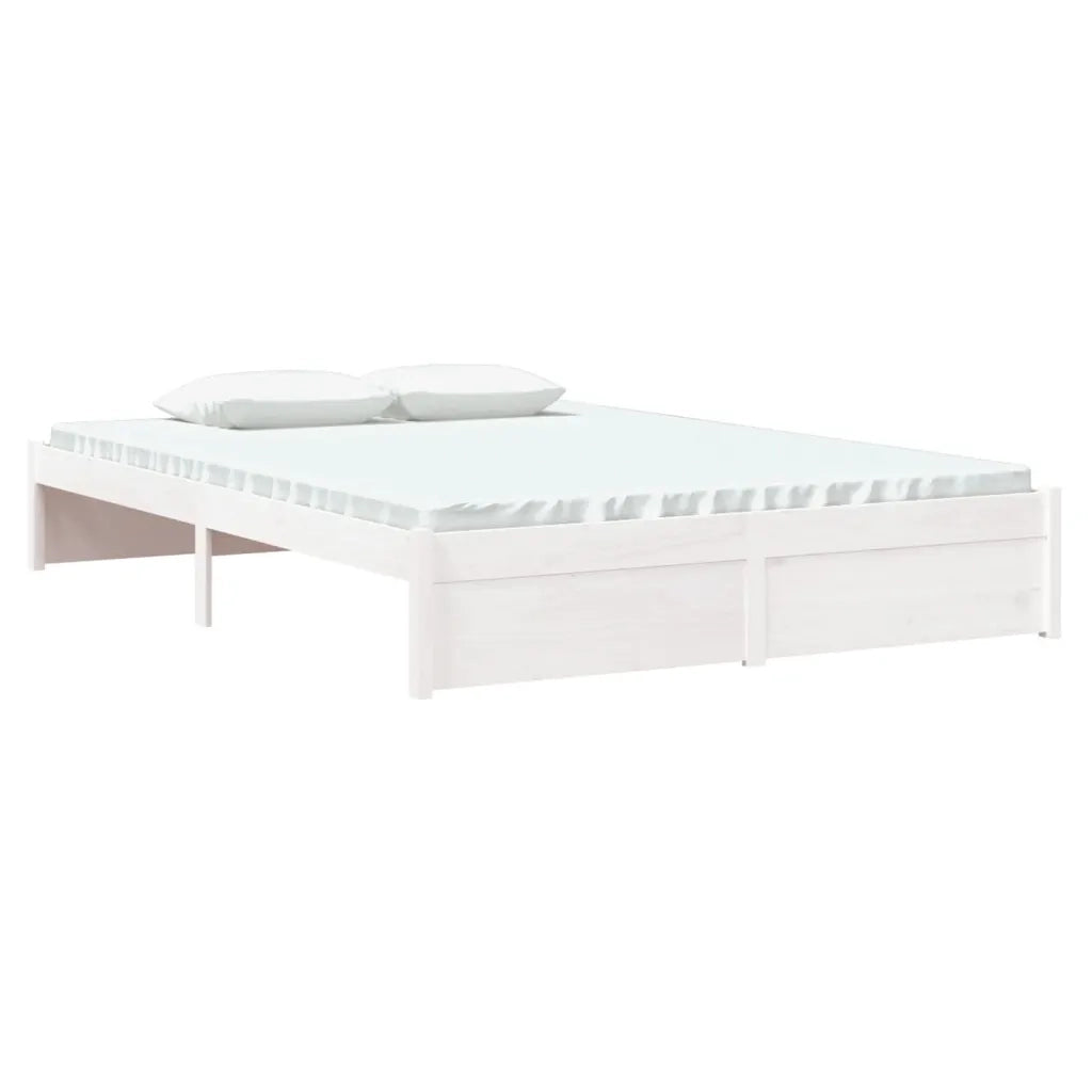 Giroletto-Struttura Letto Bianco in Legno Massello 140x200 cm 165757