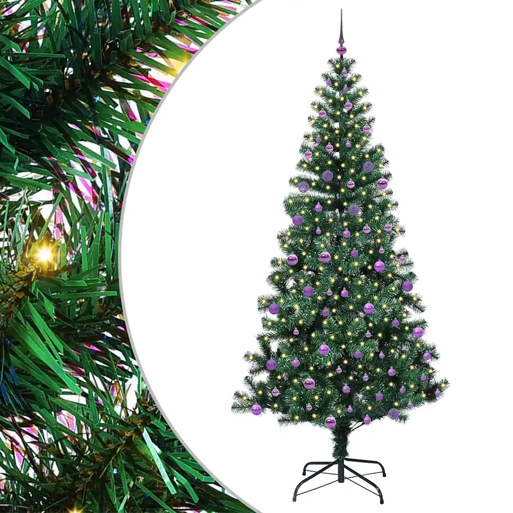Albero di Natale artificiale con luci integrate Verde 240 cm 3396794