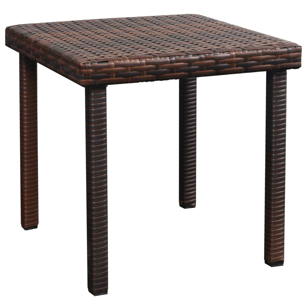 Lettino prendisole sedia a sdraio lettino prendisole letto da giardino mobili da esterno per patio con cuscino e tavolo resina intrecciata marrone 02_0012452