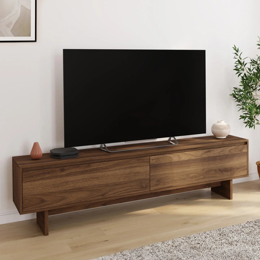 IDMarket - 180 cm YURI Porta TV a 2 ante effetto noce