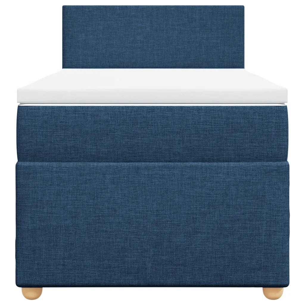 Giroletto a Molle con Materasso Blu 90x190 cm in Tessuto
