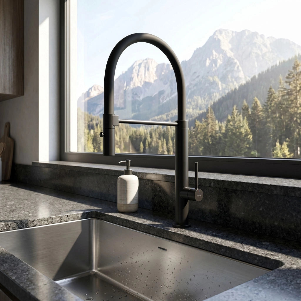 Rubinetto Da Cucina Rea Viera Black