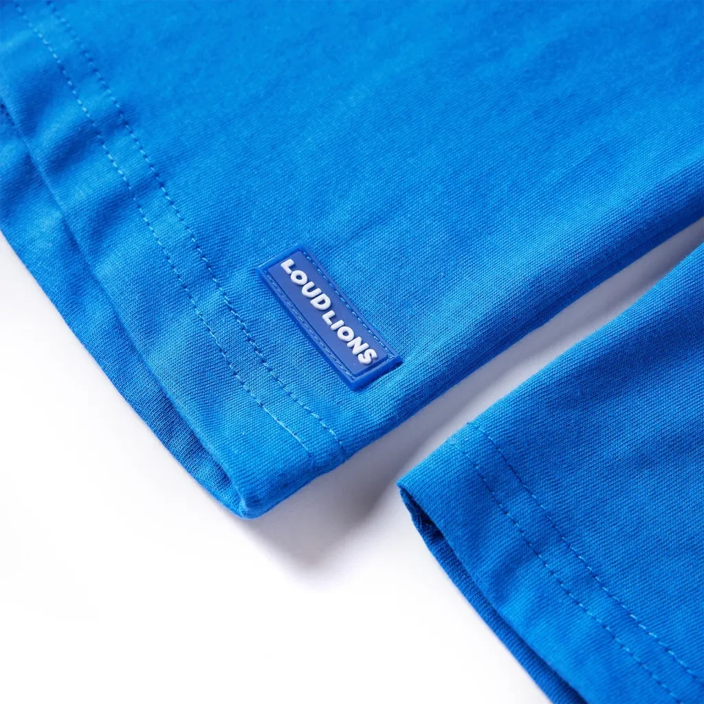 Maglietta da Bambino Maniche Lunghe Blu Cobalto 128 12817
