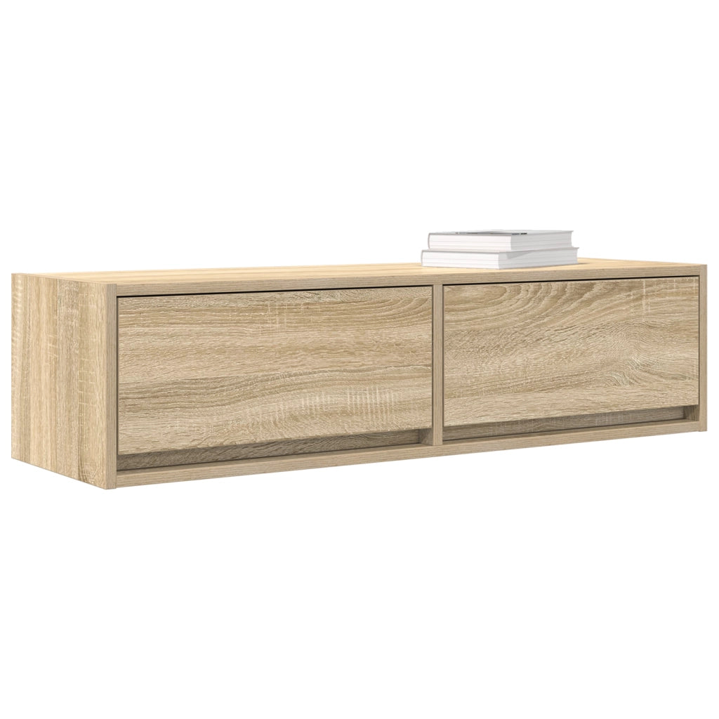 Mobile TV  in Rovere Sonoma 100x31x25,5 cm in Legno ingegnerizzato