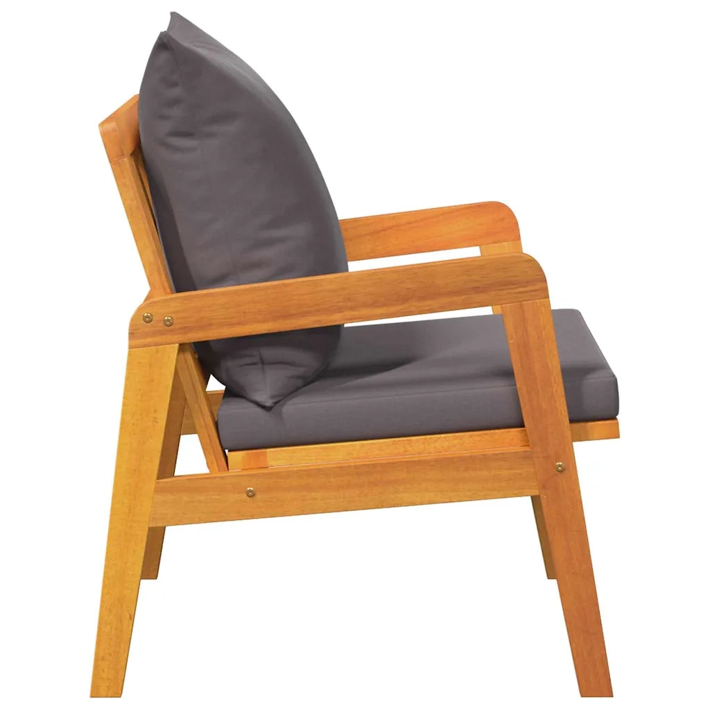 Sedia da patio-Sedia da Giardino 2 Pezzo Olio Naturale 65 x 59,5 x 72 cm