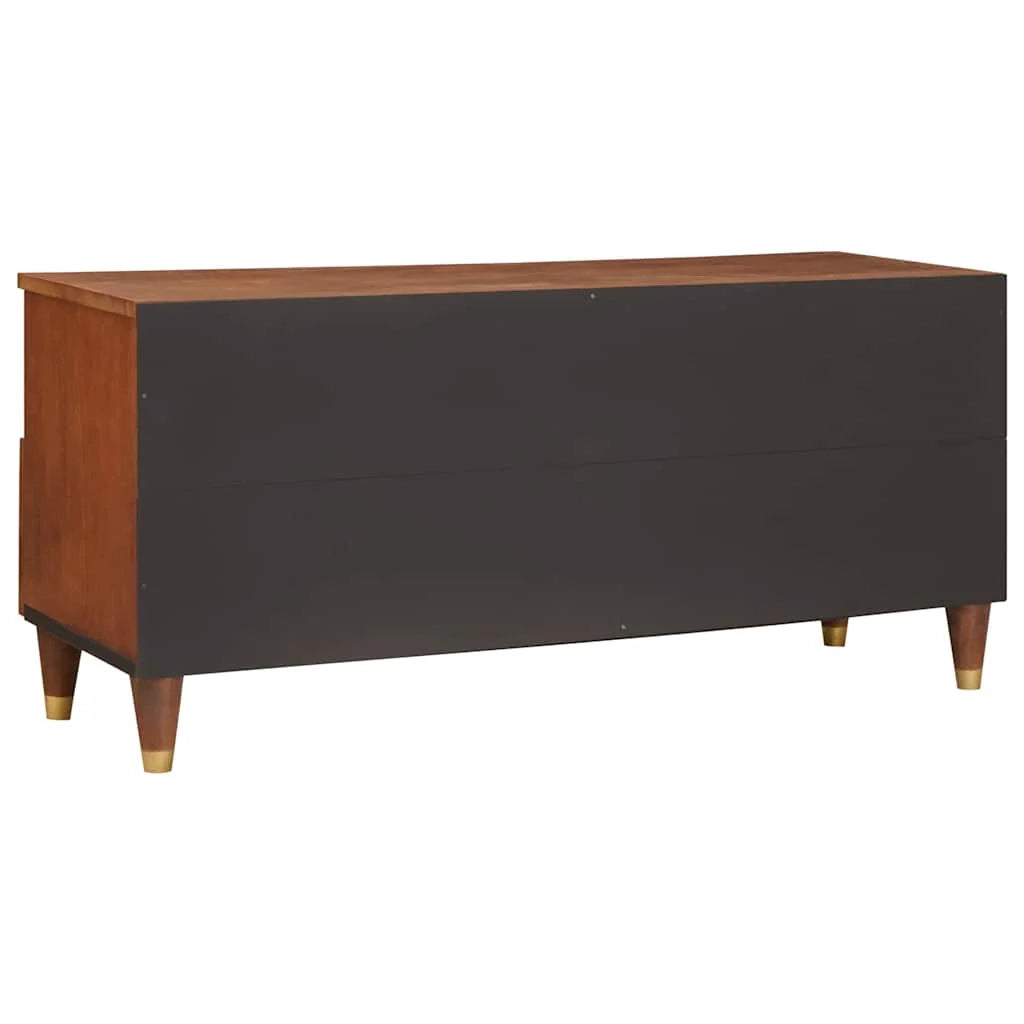 Mobile porta TV rettangolare moderno con pratico contenitore 100 x 33,5 x 46 cm in legno di mango marrone 02_0057904