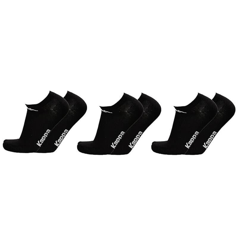 KAPPA FANTASMINO TAGLIA 42/44 DA UOMO MAGLIA JERSEY IN COTONE PACK DA 3 PAIA NERO