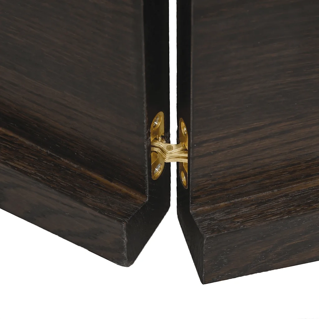 Piano Tavolo Marrone Scuro 180x40x(2-4)cm Rovere Non Trattato
