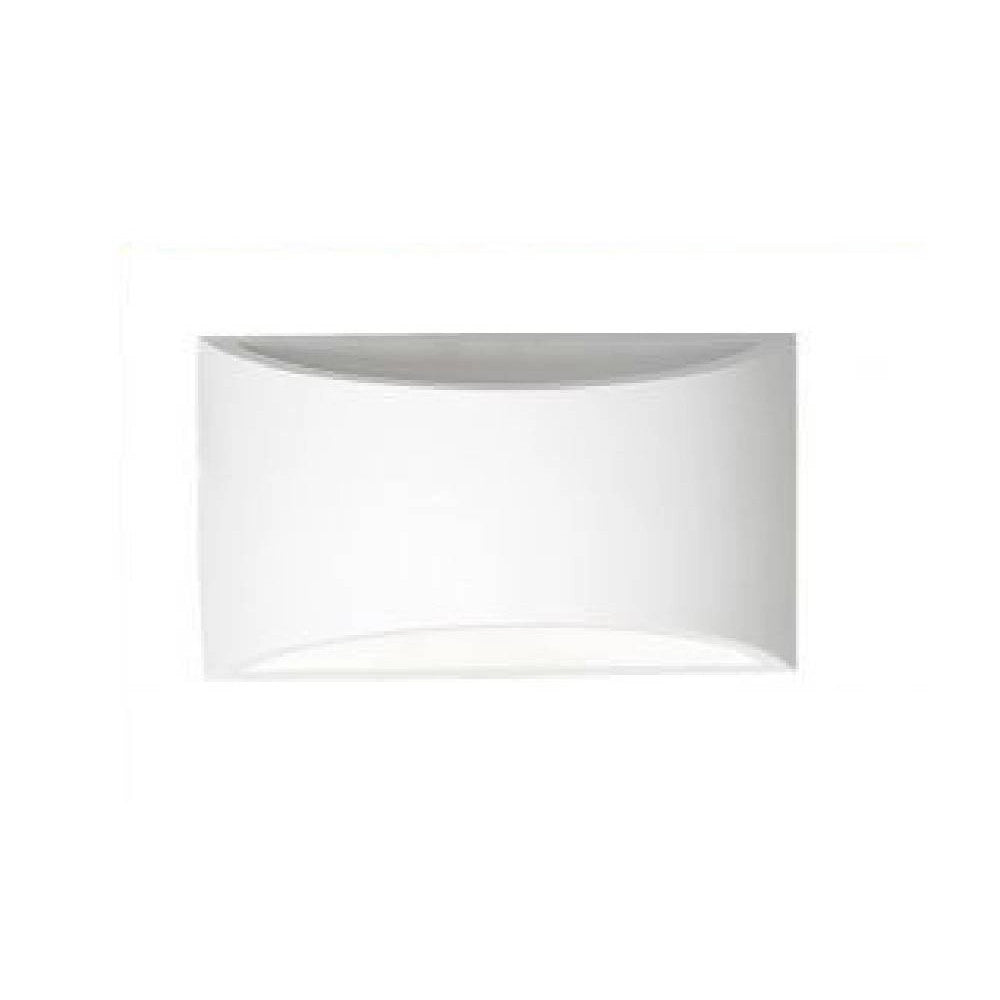Trade Shop - Applique Da Parete In Gesso Verniciabile Doppia Luce G9 Lampada Moderna Gs-e14 -