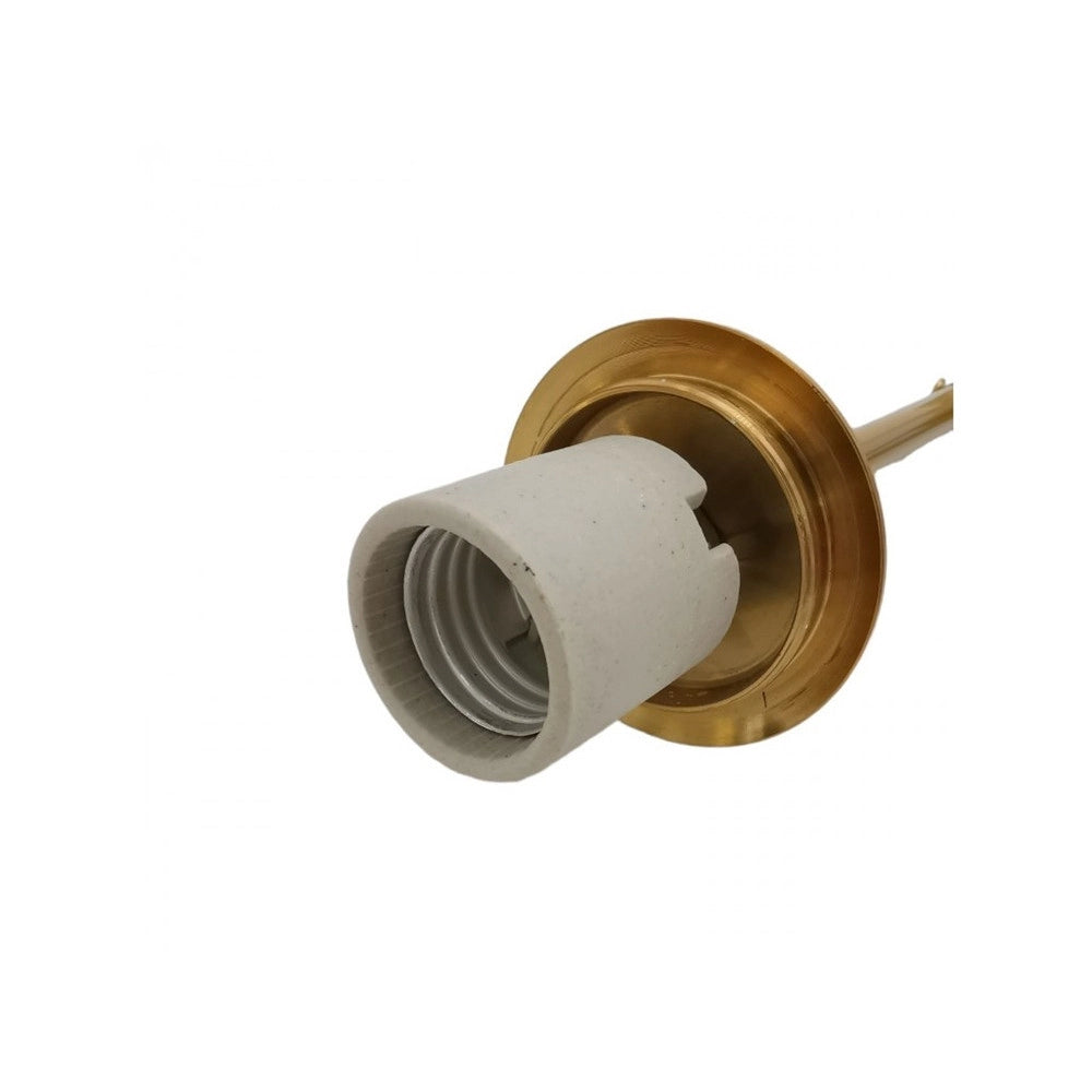 Trade Shop - Lampadario A Sospensione Oro Con Sfera Vetro Bianco Attacco E27 Moderno Minimal 33504 -