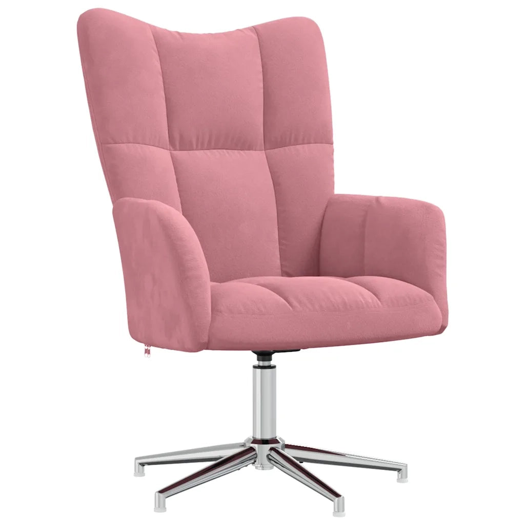 Poltrona | Sedia Relax Rosa in Velluto