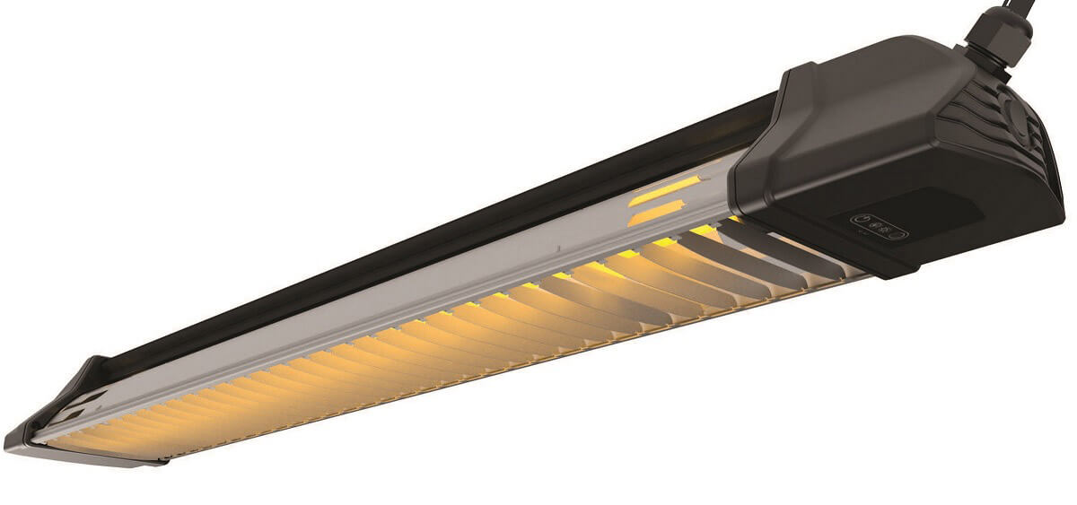 Stufa Elettrica ad Infrarossi 83x12,5x8,5 cm da Parete Soffitto 1800W Moel Iris