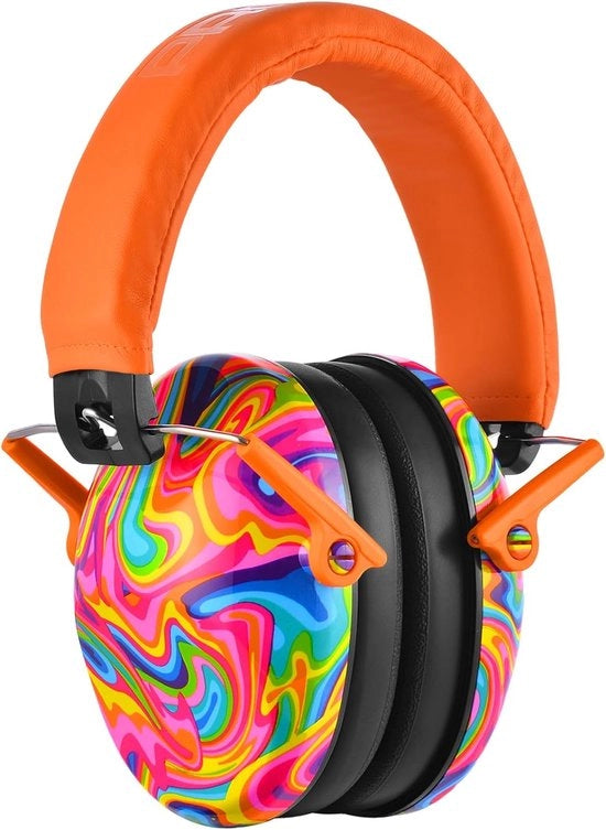 Gioielli Acustici per Bambini con SNR 28dB, Protezione Uditiva Opaca, Fodera Comoda, Auricolari per Bambini e Adolescenti per Concerti e Scuola (Arancione)