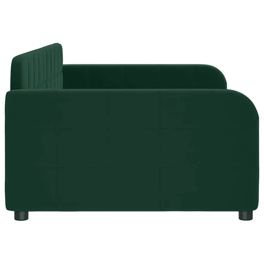 Letto da Giorno Verde Scuro 100x200 cm in Velluto 354067