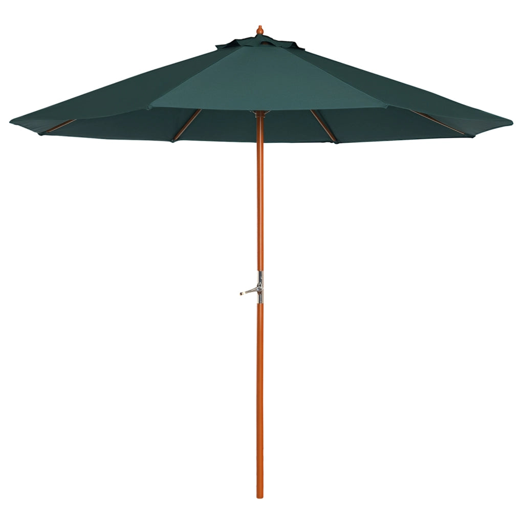 Parasole in legno Parasole in legno Parasol da giardino circa 2;5 m verde scuro