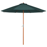 Parasole in legno Parasole in legno Parasol da giardino circa 2;5 m verde scuro