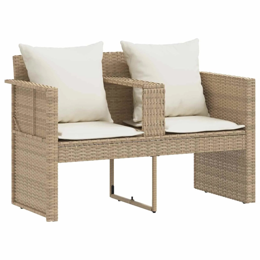 Divano da giardino 8 pz polyrattan Beige e Bianco Crema 42025900