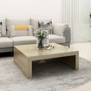 Tavolino da Salotto Rovere Sonoma 100x100x35 cm in Truciolato 808570