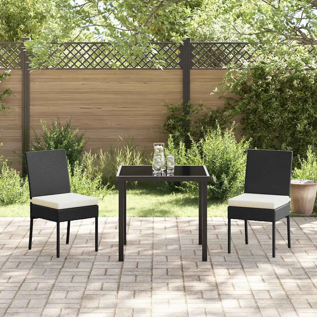 Set da Pranzo per Giardino 3 pcs Nero 3379205