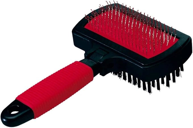 SPAZZOLA CON CARDATORE PER CANI cm 17x10,5x5h - FERPLAST