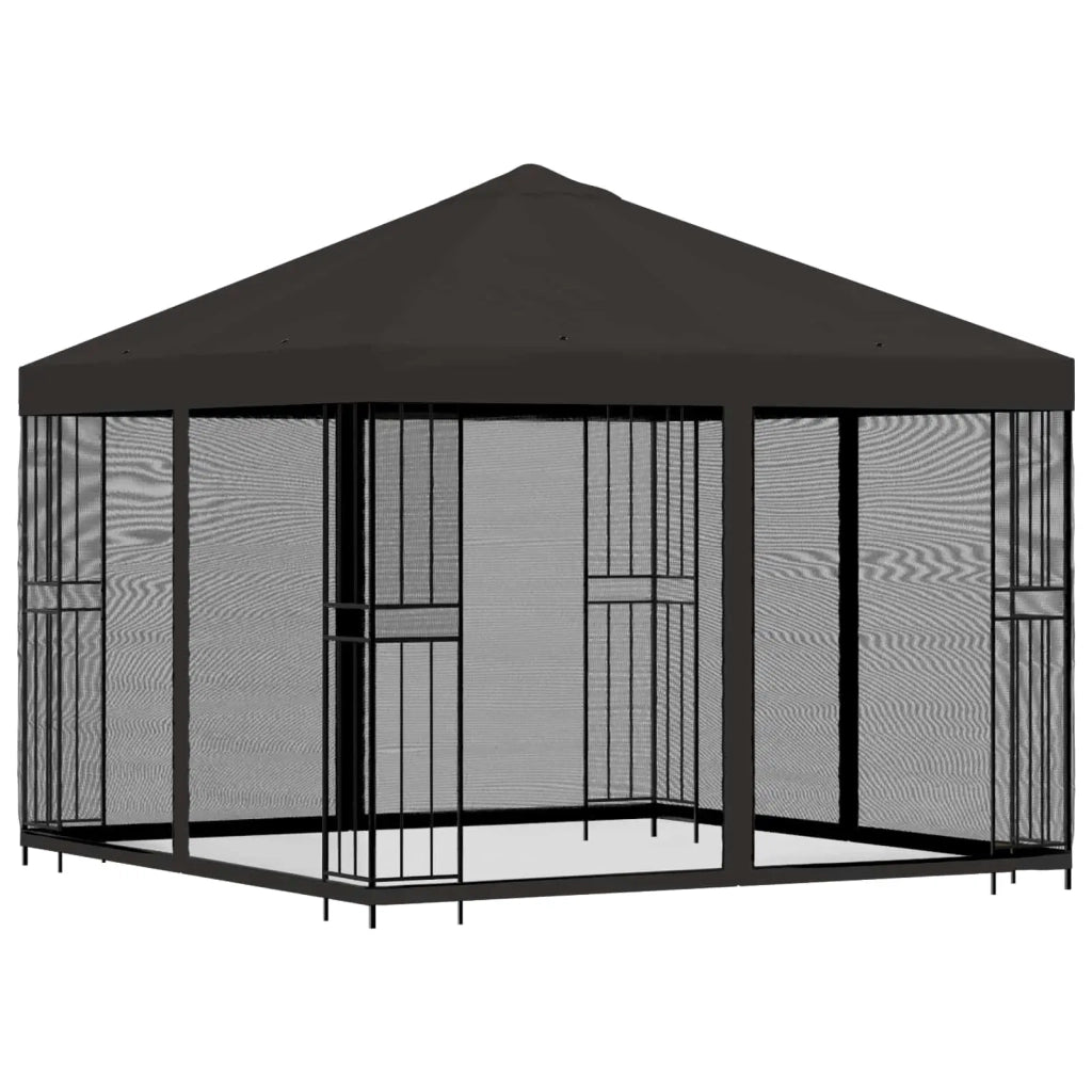 Gazebo da giardino con pareti laterali 3 x 3 m Antracite