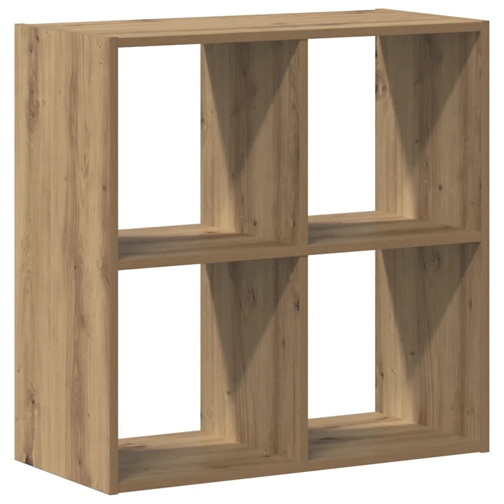 Libreria-Scaffale per Libri-Mobile di Stoccaggio Legno Artigianale 68,5x32x68,5 cm in Legno Multistrato