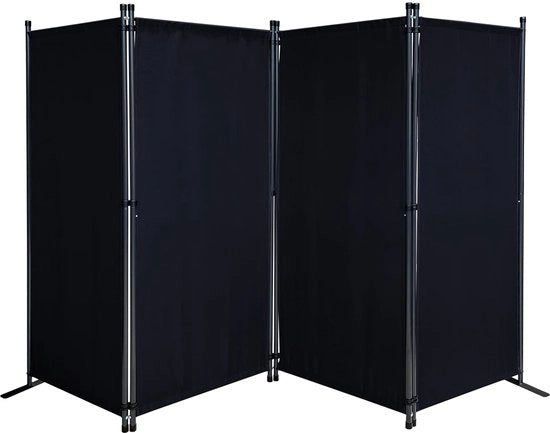 Set di protezione visiva mobile - multifunzionale - set da 4 - nero - poliestere