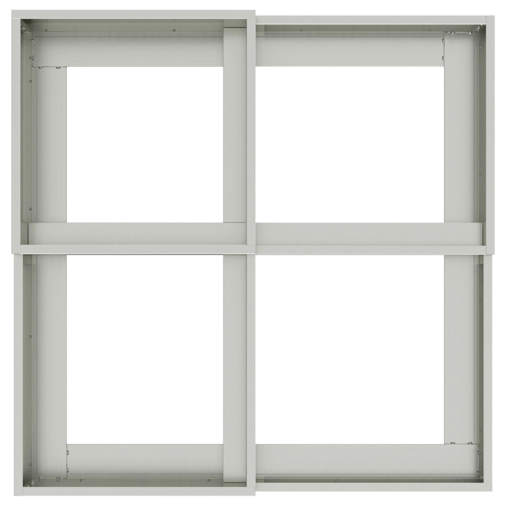 Fioriera da Giardino 80x80x60 cm Acciaio Zincato
