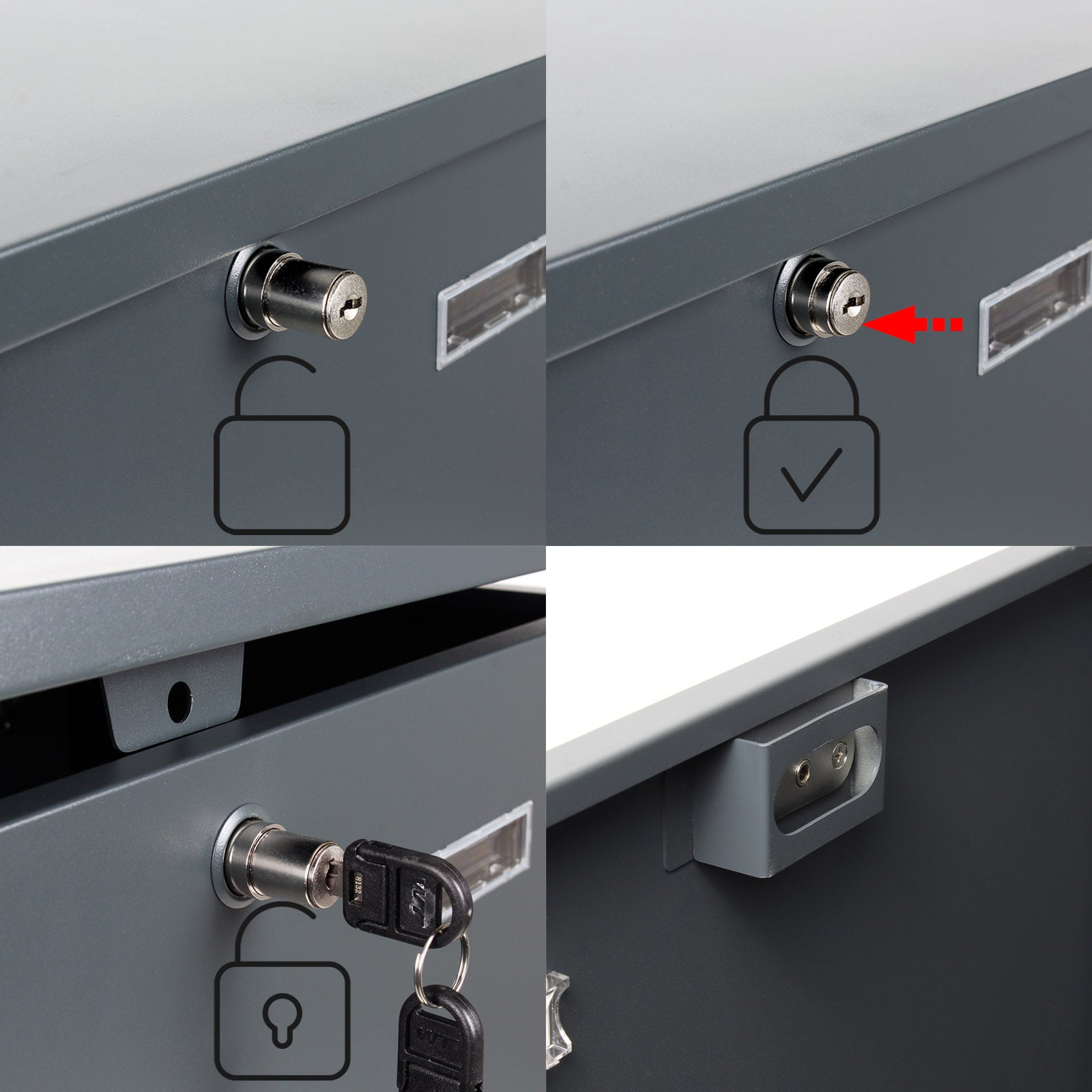 Cassetta postale per pacchi grigia 50,8x31,5x50 cm Portapacchi Cassetta della posta a parete