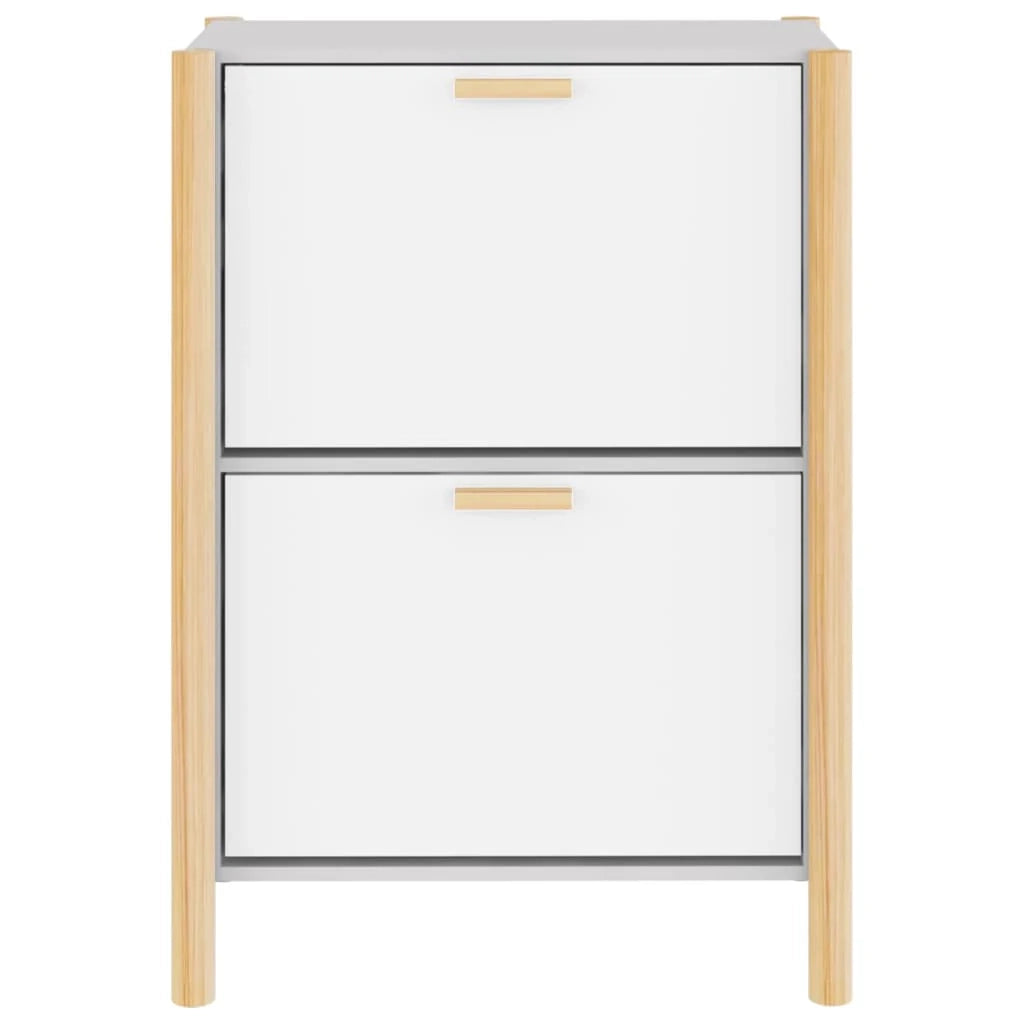 Scarpiera mobile contenitore per scarpe mobile per ingresso/corridoio/soggiorno 57,5 ​​x 33 x 80 cm legno ingegnerizzato bianco 02_0021470