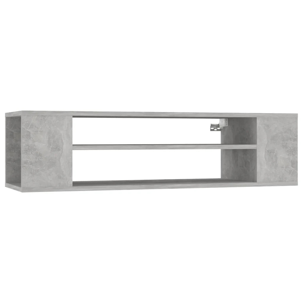 Mobile TV multimediale mensola TV mobile TV credenza TV da parete 100 x 30 x 26,5 cm legno ingegnerizzato grigio 02_0028483