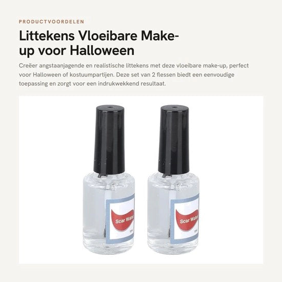 Prodotto per effetti speciali - 15 ml x 2 - Costumi da Halloween - Applicazione semplice - Effetti cinematografici - Alta definizione - Profondità multipla - Prostetica horror