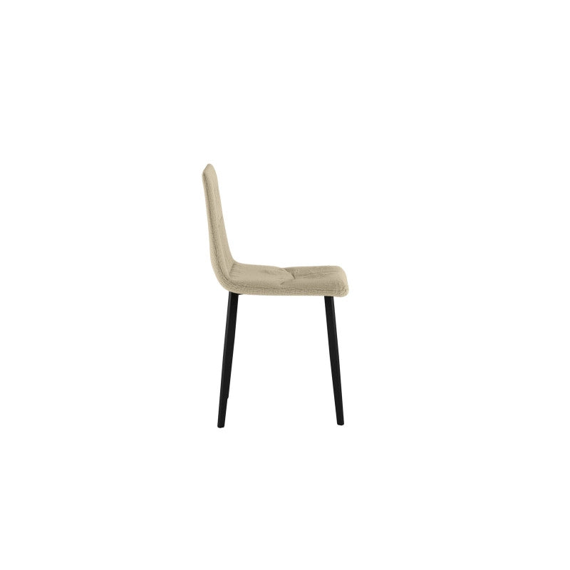 Sedia rivestita in tessuto easy-clean Gambe in metallo verniciato Ariel 46cm X 55cm H 87.5cm Stones