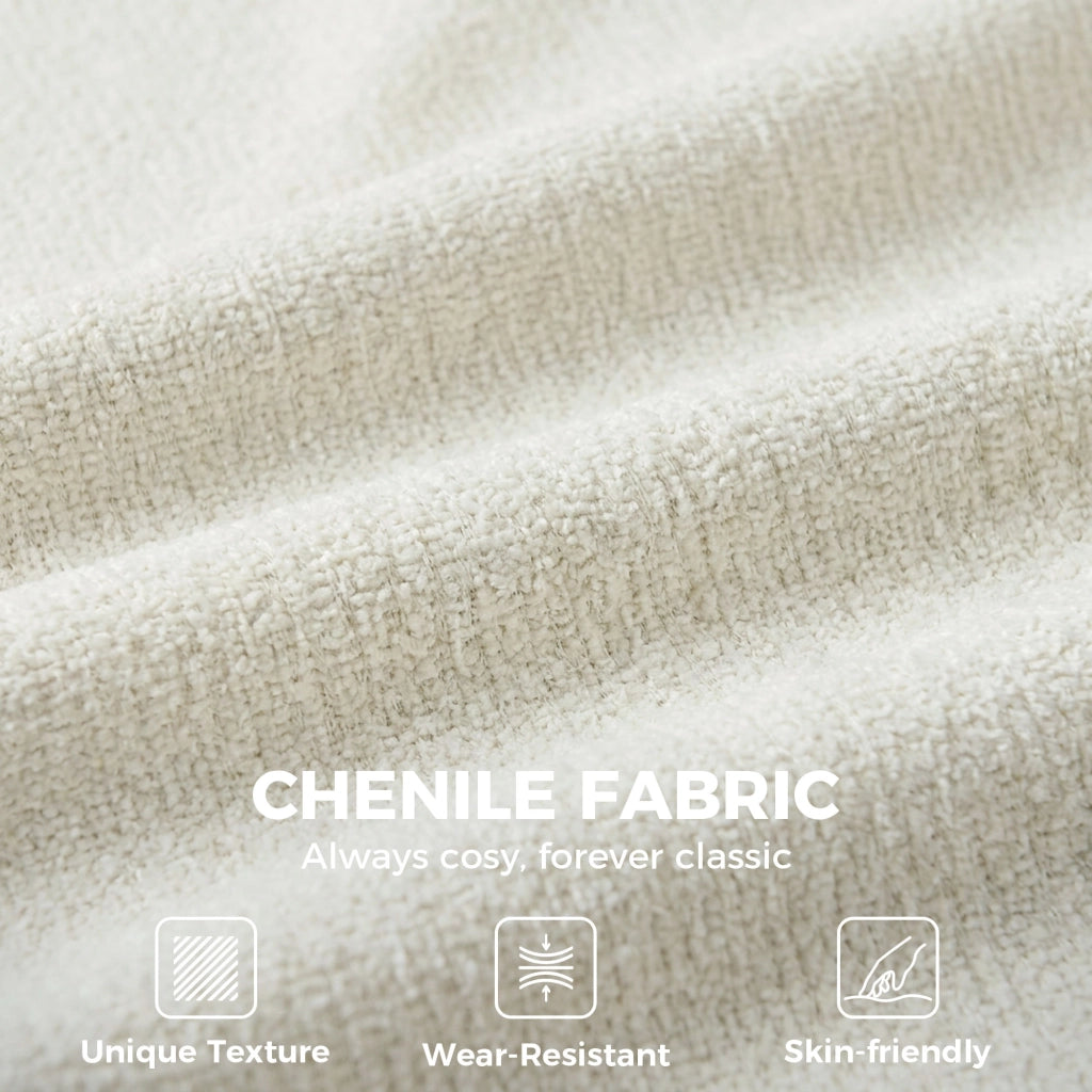 Sedia da ufficio ¨C Xylo ¨C regolabile in altezza, chenille crema, con basculante
