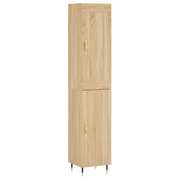 Credenza | Madia | Buffet da pranzo | Armadio da pranzo Rovere Sonoma 34,5x34x180 cm in Legno Multistrato