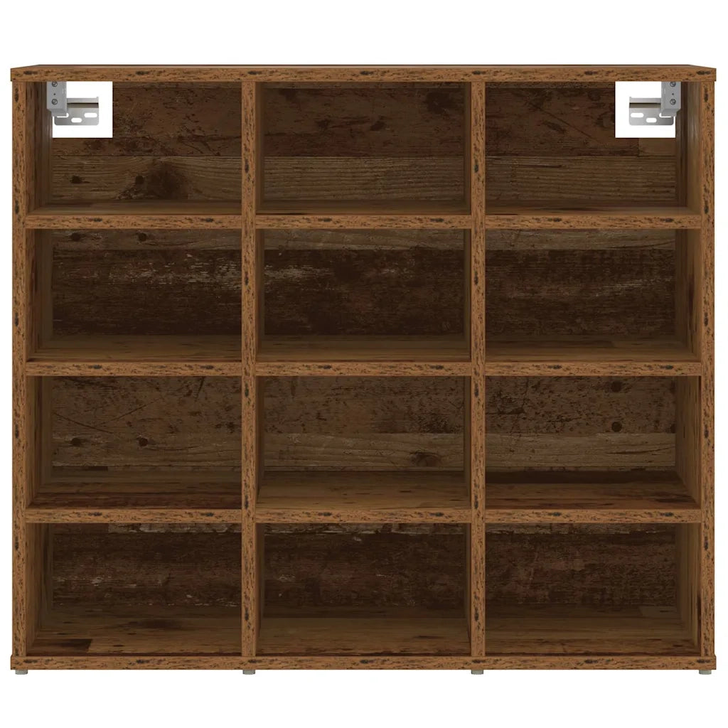 vidaXL Scarpiera Legno vecchio 77.5 x 30 x 67 cm Legno multistrato