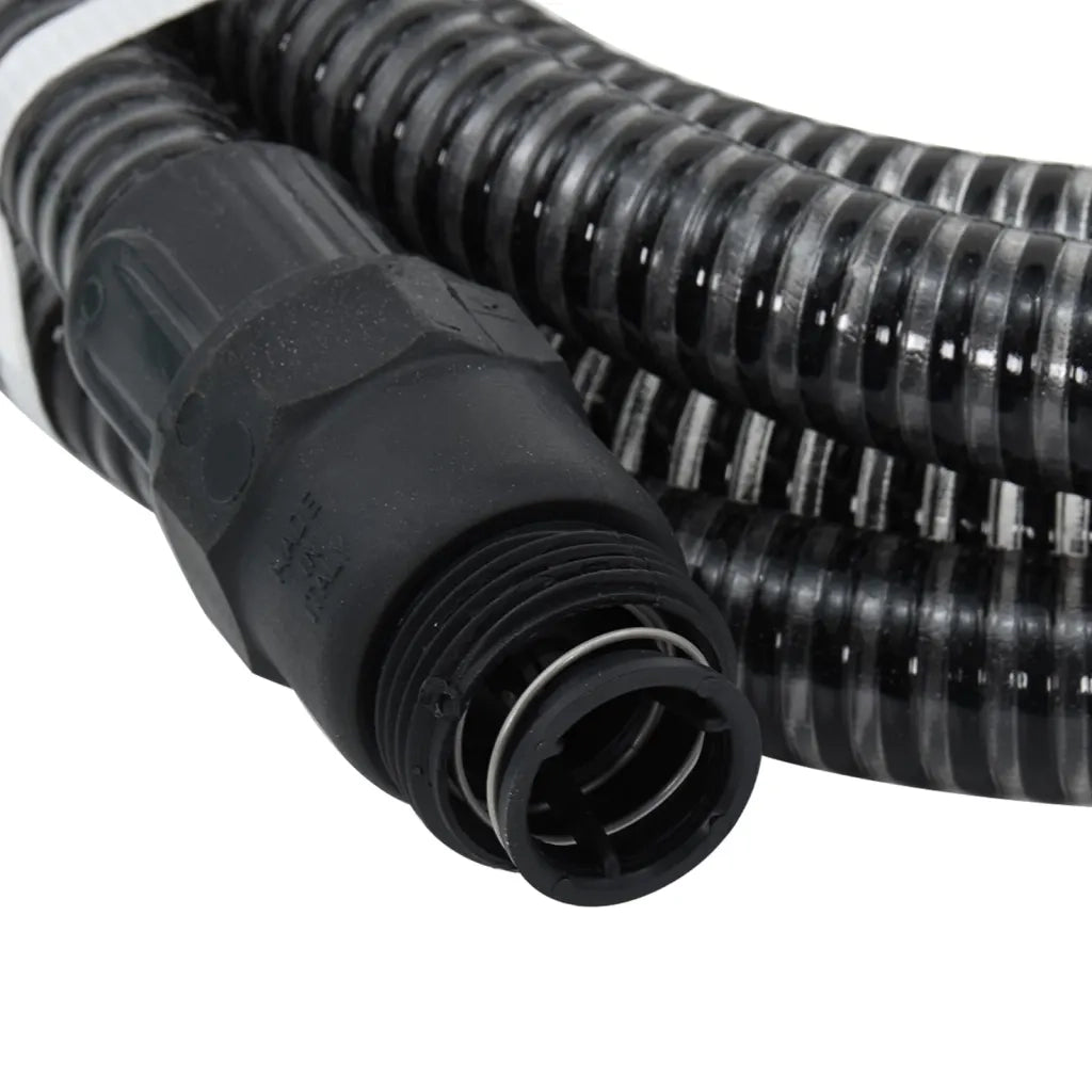 Tubo di Aspirazione con Raccordi in Ottone Nero 1" 7 m in PVC 151077