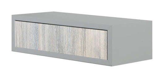 Mensola da Parete 1 Cassetto 45x13,4x20 cm in Fibra di Legno Lego Sasso e Rovere Grigio
