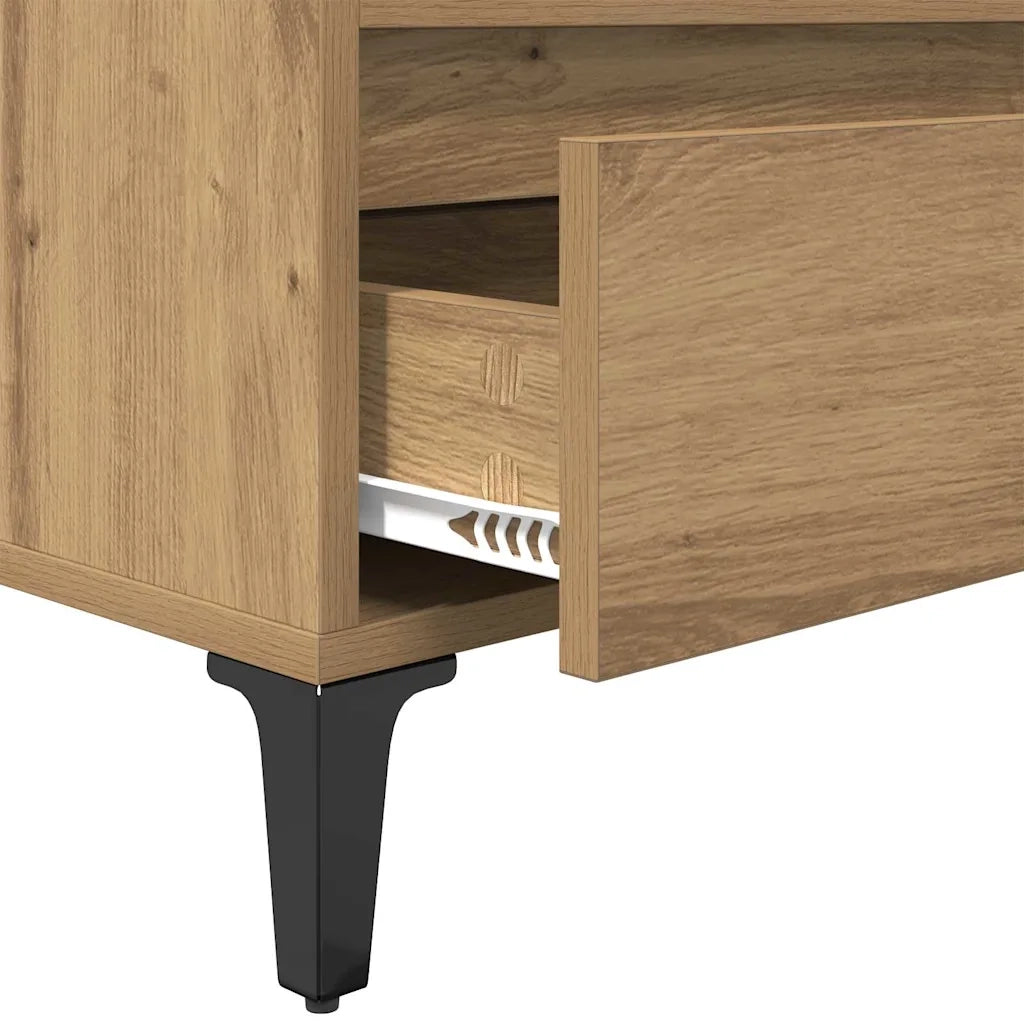 Mobile TV | Armadietto TV | Mobile Porta TV con cassetto Rovere artigianale 100 x 34,5 x 44,5 cm