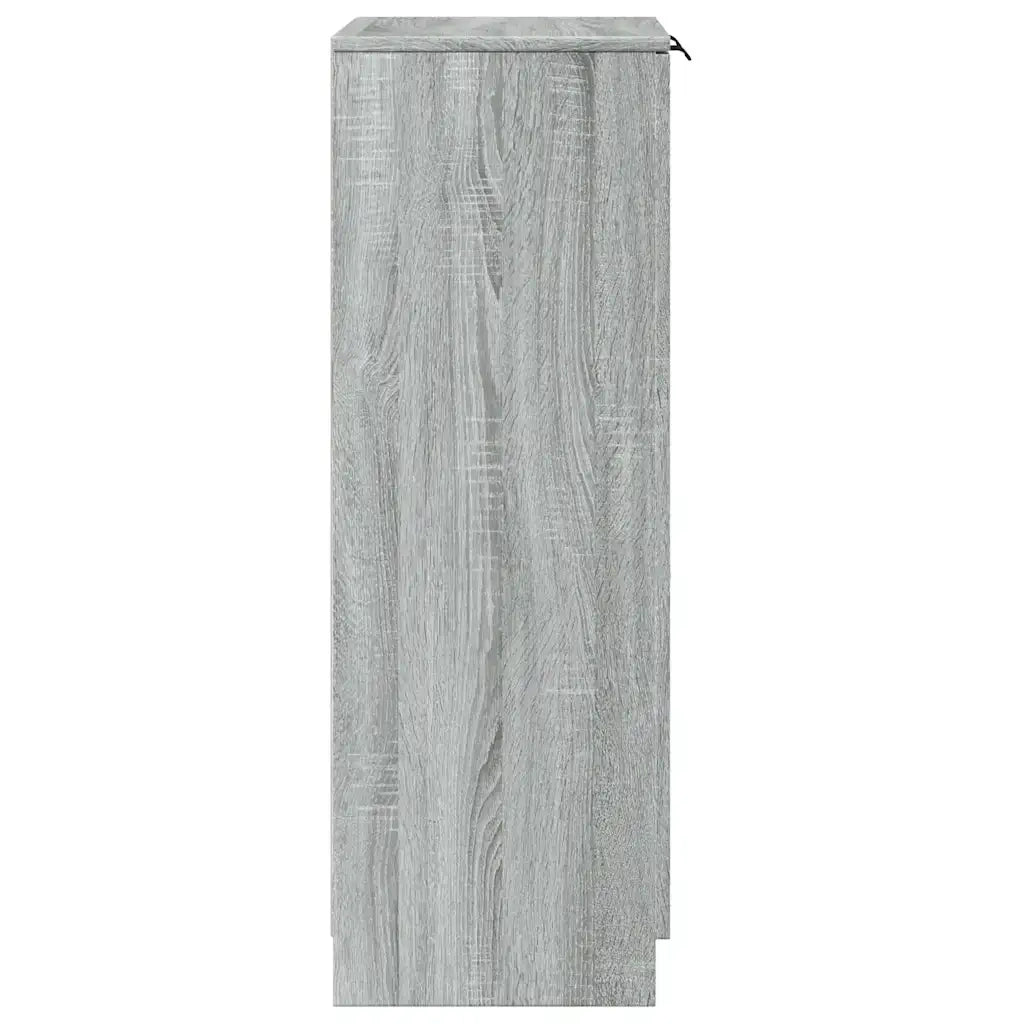 Scarpiera-Scaffale per scarpe Grigio Sonoma 59x35x100 cm in Legno Multistrato