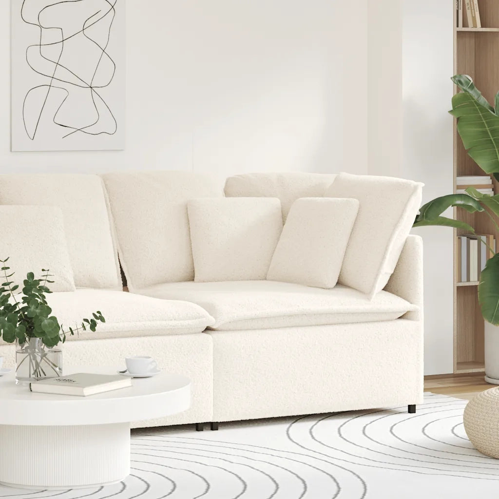 Divano da Giardino-Modulo Angolare Divano Modulare con Cuscini Crema 100 cm 852390