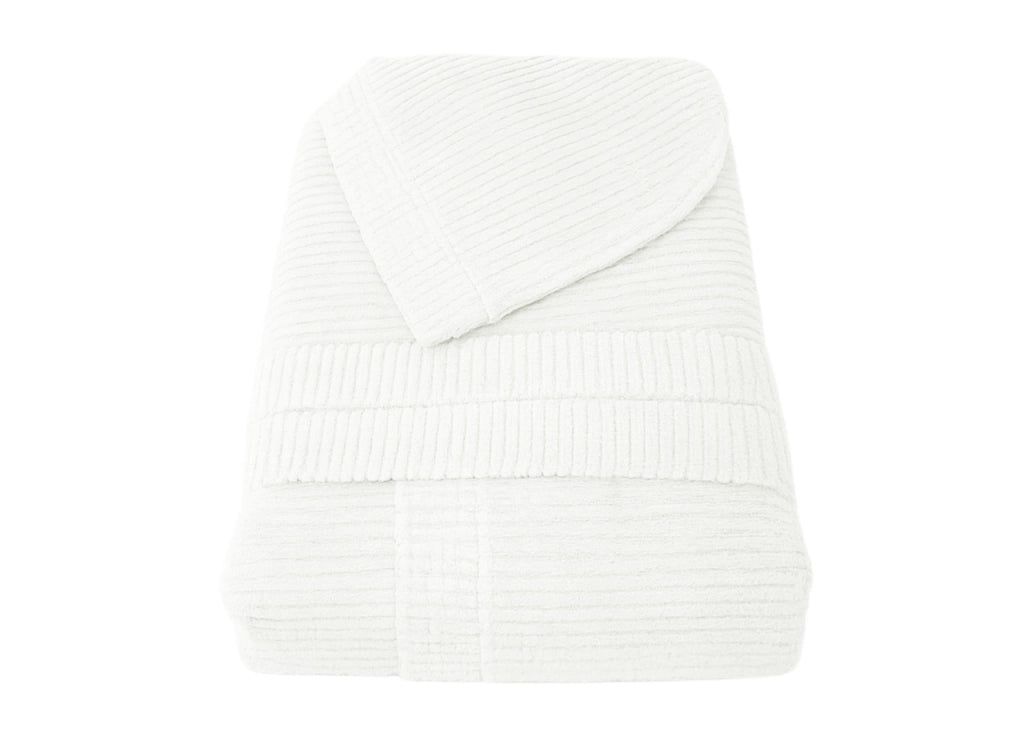 Accappatoio Con Cappuccio In Morbida Spugna Mod. Boutique Tinta Unita Bianco - XL-XXL - Bianco