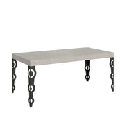 Tavolo allungabile 200/460x90 cm Karamay cashmere gambe antracite