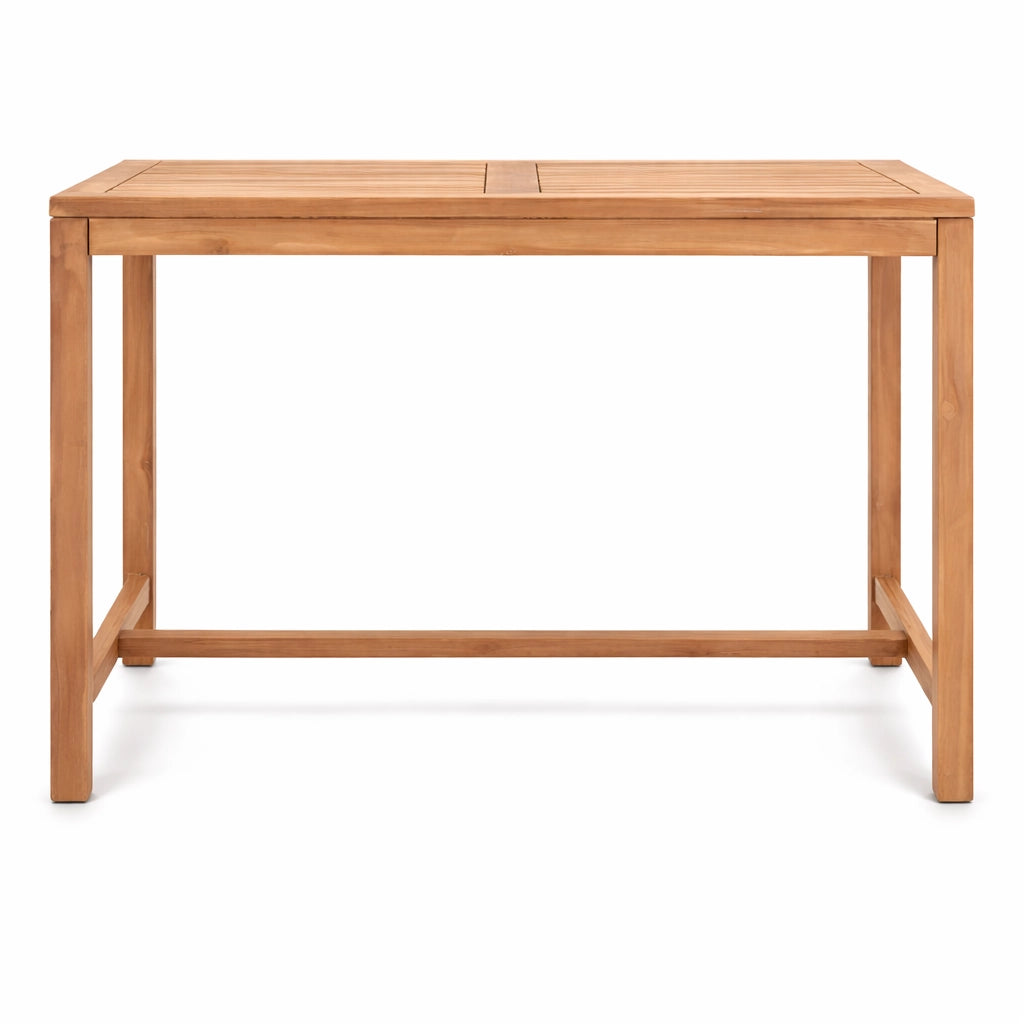 Tavolo Bar Large da Giardino 120x70 cm in Legno Teak Massello