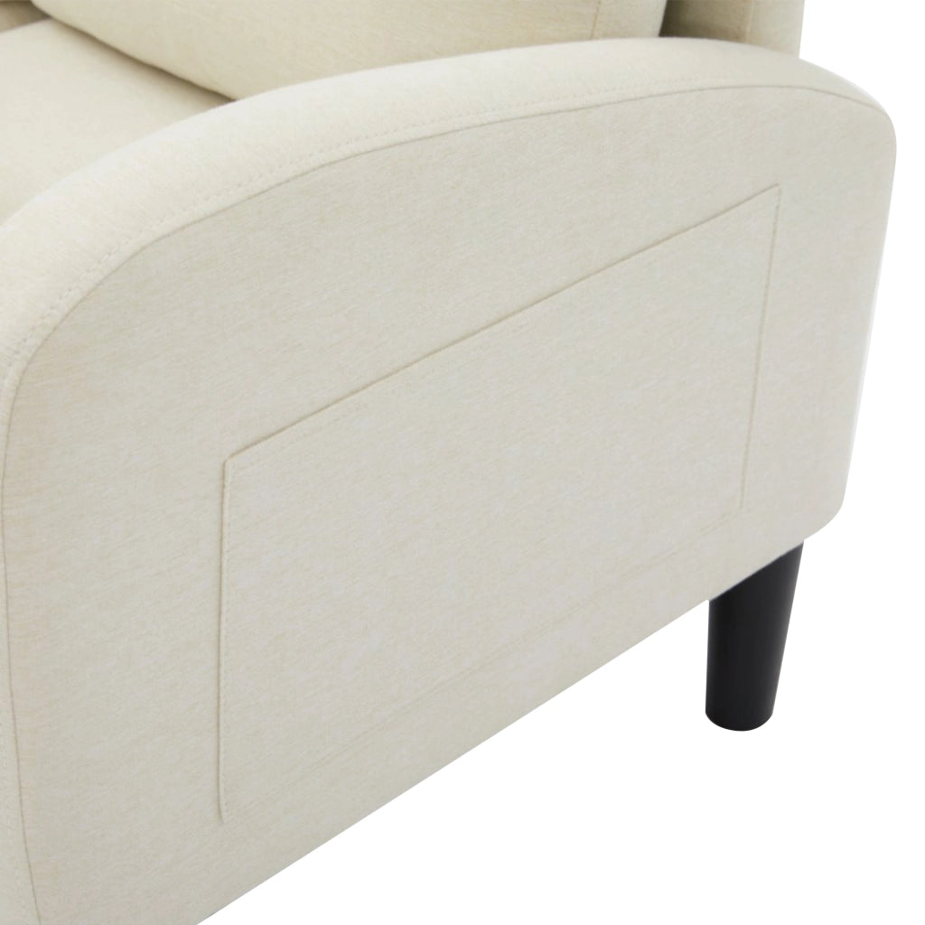 Divano angolare 3 posti con chaise longue reversibile in tessuto beige chiaro 166 × 118 × 77 cm